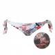 Slip bikini con laccetti Moontide Kitsune - kaki/floreale