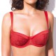 Reggiseno a balconcino ROSETTI  - Rosso